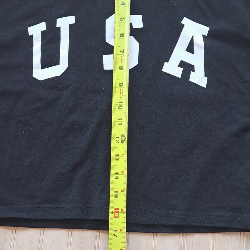 USA 100% Cotton Patriot Graphic Cropped Basic Y2k Stretch Oversized T-Shirt - Picture 8 of 8